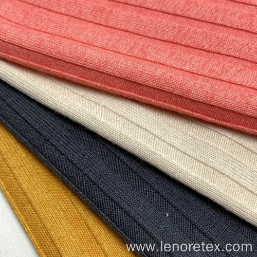 Polyester Rayon Spandex 6*6 Knit Ribbed Fabric